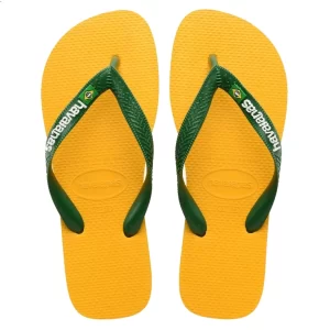 Havaianas Brasil Logo Flip Flop Yellow